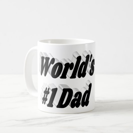 Vater Foto Schwarzer Text Kaffeetasse (Vorderseite Links)