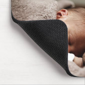 Vater Foto Schwarzer Text Mousepad (Ecke)
