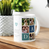 Vater Foto Square Gird Monogramm & Personalisiert Kaffeetasse