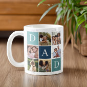 Vater Foto Square Gird Monogramm & Personalisiert Kaffeetasse