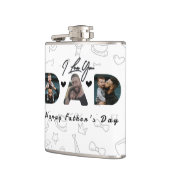 VATER Foto Vatertag Personalisiert Flachmann (Links)