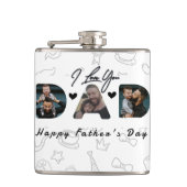 VATER Foto Vatertag Personalisiert Flachmann (Vorderseite)