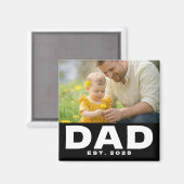 Vater Foto zum Vatertag Magnet (Vorderseite/Rückseite)