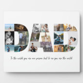 Vater FotoCollage 18 Bilder Fotoplatte (Vorderseite)