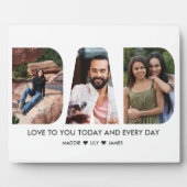 VATER FotoCollage 3 Letter Cutout Personalisiert Fotoplatte (Vorderseite)