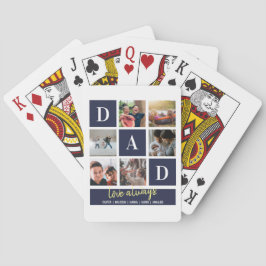 Vater-FotoCollage für benutzerdefinierte Navy-Colo Spielkarten