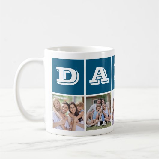 Vater-FotoCollage Keepake Kaffeetasse (Links)