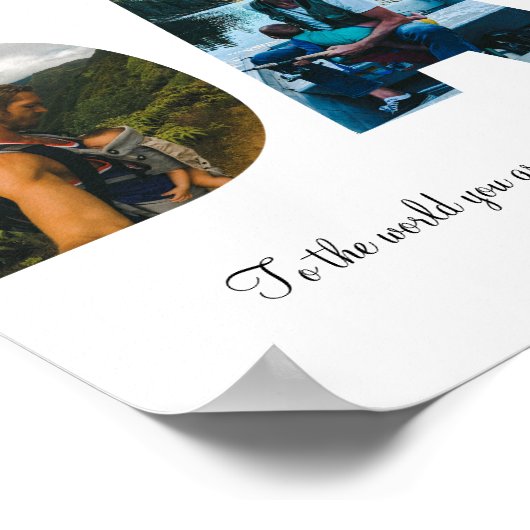 Vater-FotoCollage Poster (Ecke)