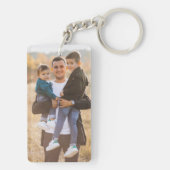 Vater FotoCollage, Vatertag Geschenk für Vater Schlüsselanhänger (Rückseite)