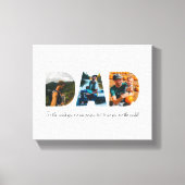 Vater-FotoCollage | Vatertagsgeschenk | 3 FOTOS Leinwanddruck (Vorderseite)