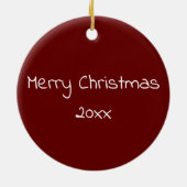 "VATER" FotoCollage von Kindern oder Familienmitgl Keramik Ornament (Hinten)