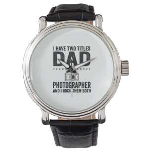 Vater Fotograf Vintage Gravur Shirt Design_1 Armbanduhr