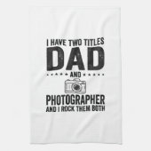 Vater Fotograf Vintage Gravur Shirt Design_1 Geschirrtuch (Vertikal)