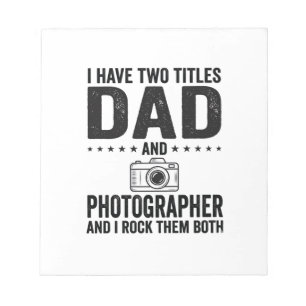 Vater Fotograf Vintage Gravur Shirt Design_1 Notizblock
