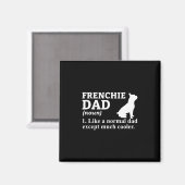 Vater Frensh Bulldog Frenchie French Puppy Dog Magnet (Vorderseite/Rückseite)