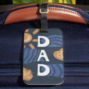 Vater - Frohe Vatertag Navy Blau Gepäckanhänger