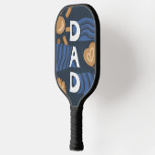 Vater - Frohe Vatertag Navy Blau Pickleball Schläger (Links)