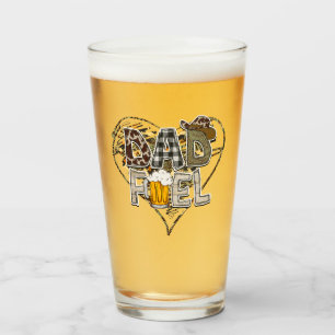 Vater Fuel Beer Gift für Vater Funny Beer Spaß Glas