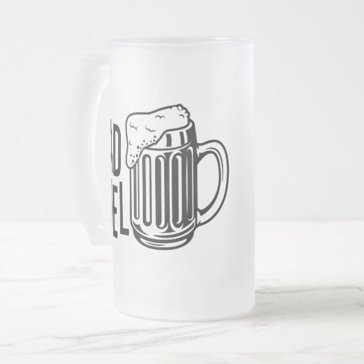 Vater Fuel Black Vater's Day Bier Tasse (Vorderseite Links)