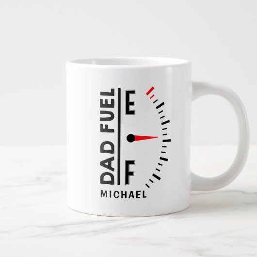 Vater Fuel Funny Vatertag Geburtstag Personalisier Jumbo-Tasse (Rechts)