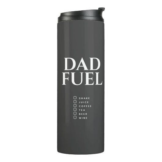 Vater Fuel Minimalistisch Monogram Thermal Tumbler Thermosbecher (Nach links gedreht)