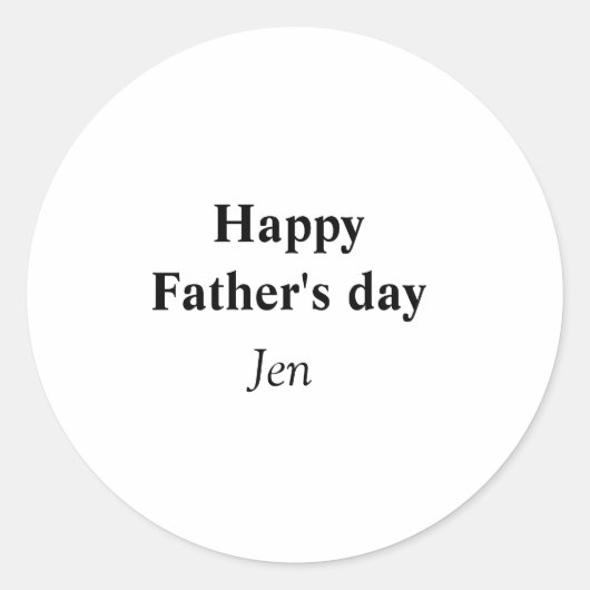 Väter fügen Sie Ihren Namen Text editable inv Runder Aufkleber (Vorderseite)