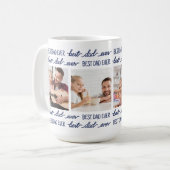 Vater Fun Blue Foto Kaffeetasse (Vorderseite Links)