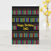 Vater Funny Birthday mit vielen Kerzen Karte (Gelbe Blume)