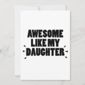 Vater Funny Daughter to Daddy Vathers Day Geschenk Karte (Vorderseite)