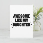 Vater Funny Daughter to Daddy Vathers Day Geschenk Karte (Stehend Vorderseite)