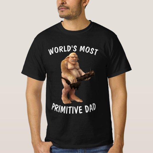 VATER FUNNY PRIMITIVE CAVEMAN T - SHIRT (Vorderseite)