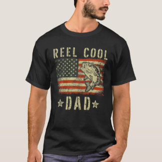 Vater Funny Reel Cooler Vater American Flag Vint T-Shirt