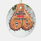 Vater Funny Sperma beginnt Ihre Bälle jetzt hier z Keramik Ornament (Links)