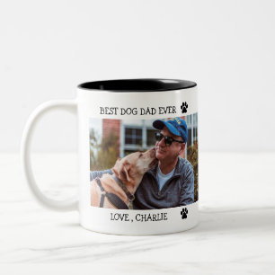 Vater für den besten Hund je nach Vatertag, indivi Zweifarbige Tasse
