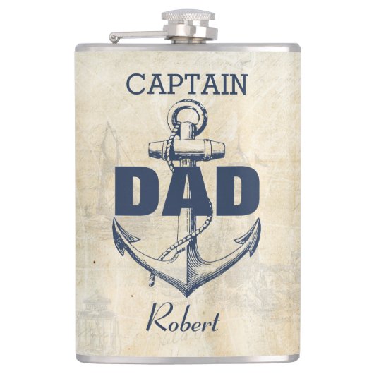 Vater für den personalisierten Anker Flachmann (Vorderseite)