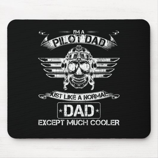 Vater für Flugzeugpilot nur normal, aber viel Cool Mousepad (Vorne)