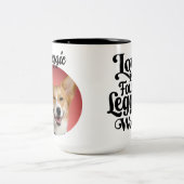 Vater für Hunde Foto/Name & Hunde-Zitat Zweifarbige Tasse (Mittel)