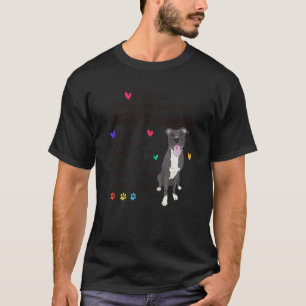 Vater für Hunde für Mensch Pitbull Vaterbegehren L T-Shirt