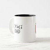 Vater für Hunde Zweifarbige Tasse (Vorderseite Links)