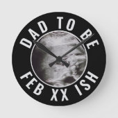 Vater für kundenspezifische Ultraschallgeräte-Foto Runde Wanduhr (Vorderseite)