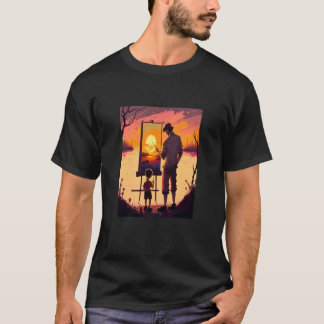 Vater für Landschaftsmalerei-Sammler-Maler in Sonn T-Shirt