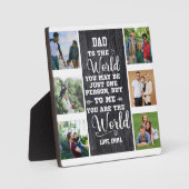 Vater für mich bist du die Welt Custom 6 FotoColla Fotoplatte (Vorderseite)