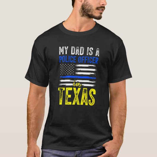 Vater für Polizeibeamte von Texas T-Shirt (Vorderseite)