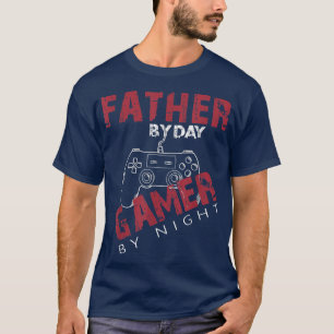 Vater für Tag Gamer bei Nacht Funny Gamer Papa Qua T-Shirt