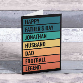 Vater Fußball Legende Retro Vatertag Feiertagskarte