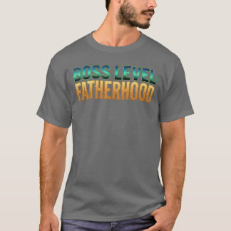 Vater-Gamer Boss-Level-Vaterschaft Lustiger Gaming T-Shirt