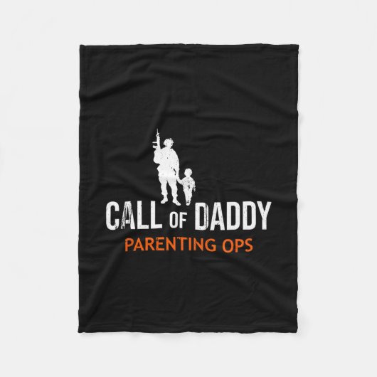 Väter Gamer Dad Call Of Daddy Parenting Ops Vater Fleecedecke (Vorderseite)