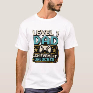 Vater-Gamer-Erfolg freigeschaltet Stufe 1 Vater T-Shirt