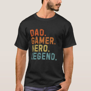 Vater Gamer Held Legende Vintage abgenutzt Lustige T-Shirt
