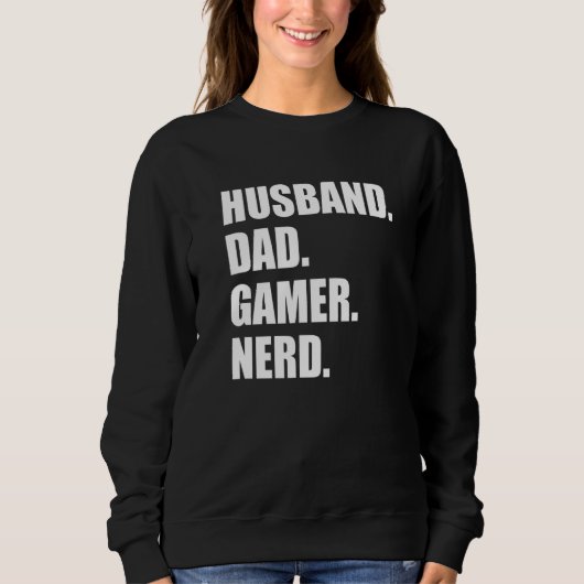 Vater Gamer Nerd Spaß Vater's Day 1 Sweatshirt (Vorderseite)